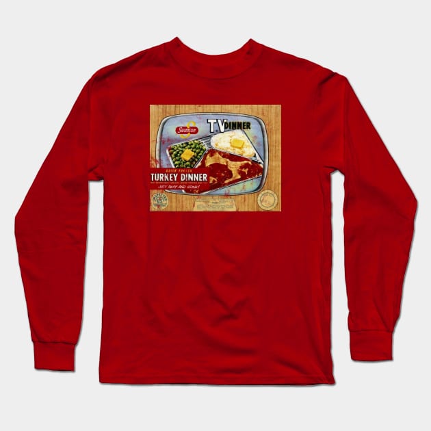 TV Dinner - Turkey Long Sleeve T-Shirt by offsetvinylfilm